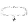 Sterling Silver Hockey Goalie on 5 Millimeter Charm Bracelet
