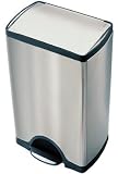 simplehuman Rectangular Step Trash Can, Fingerprint-Proof Brushed Stainless Steel, 50 Liters /13 Gallons