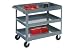 Tools & Hardware : 3 Shelf Deep Tray Steel Stock Cart 36x24 800 Lb. Capacity