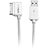 StarTech.com 1m (3 ft) Left Angle Apple&reg; 30-pin Dock Connector to USB Cable for iPhone iPod iPad with Stepped Connector - Charge and Sync