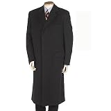 Men's Full Length Overcoat in Pure Cashmere in Portly Size