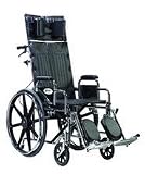 Sentra Reclining Wheelchair - Removable Adjustable Height Desk Arms, 16, Elevating Legrest
