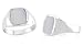 Genuine Mother of Pearl Ring Sterling Silver Unisex