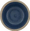 Vo-Toys Ceramic Dog Dish 4in Color Tan and Blue