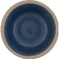 Vo-Toys Ceramic Dog Dish 4in Color Tan and Blue from Dog Toys