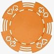 100 Royal Casino Suited Poker Chips - Orange