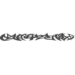 Tribal Funk Grey Arm Band Temporary Tattoo 1.5x9