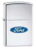 Zippo Ford Motor Company Oval Logo Lighter 250F-957, High Polish Chrome