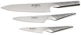 Global 3-Piece Chef's, Cook's and Paring Kitchen Knife Set