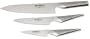 Global G-237 - 3 Piece Kitchen Knife set with Chef's, Utility and Paring Knives