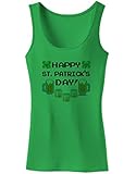 TooLoud Pixel Happy St Patricks Day Womens Petite Tank Top