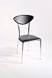 2 Black/Chrome Finish Gloria Leather Finish Side Chairs By Euro Style Furniture