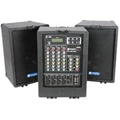 Skytec mobile PA-Beschallungs-Anlage PA-100 USB-MP3 (4-Kanal-Mixer, Verst�rker, 20cm (8") Subwoofer)