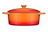 from Premier Housewares Premier Housewares OvenLove Stoneware Casserole Dish with Lid, 30.5 x 24.5 x 14 cm, Orange Model 104294