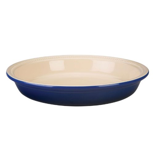 Le Creuset Stoneware 10Inch Pie Dish Cobalt Guide! new 506