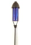 72 Inch Ground Torch (set Of 12) Black With Blue Glass