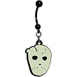 Glow In The Dark Halloween Hockey Mask Belly Ring