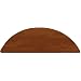 Durable Coporation Thermoset Vulvcanized Rubber Wood Elements Grand-Stand Beauty Salon & Barber Anti-Fatigue Mat, Circle with Recess, for Indoors, Pecan