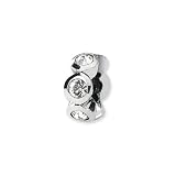 April Birthstone, 6-Stone Charm in Sterling Silver for Reflections, Expression, Kera, Pandora and SilveRado Bracelets & Necklaces