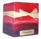 3x3 Square Pomegranate Candles By Stone
