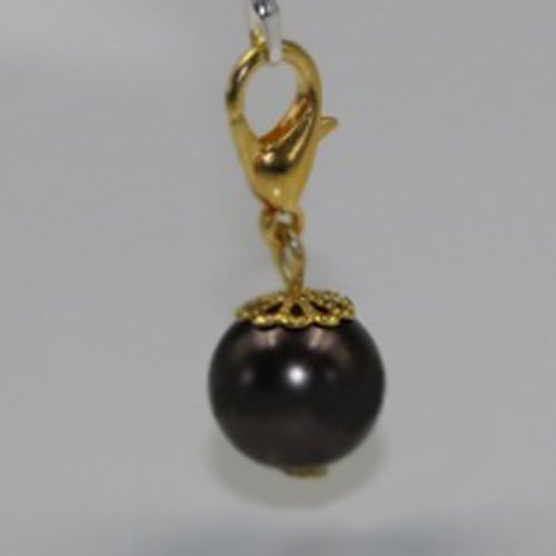 100PCS/LOT gold black pearl dangle charm floating charms wholesale floating charm for origami owl locket