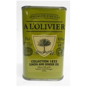 A L'Olivier Lemon and Ginger Oil Tin 8.3 oz