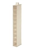 Honey-Can-Do SFT-01254 10-Pocket Hanging Shoe Organizer, Natural