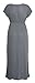 Women's Surplice V Neck Short Sleeve Elastic Waist Plus Size Long Maxi Dress