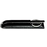 Black Crocodile Embossed Leather Library Set