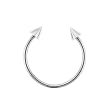 HORSESHOE WITH SPIKE Gauge: 18, Ball Size: 3mm, Length: 10mm Sold as a Pair