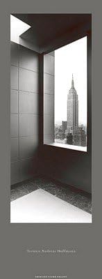 Empire State Building New York Black &amp; White Photo Print Poster by Torsten Andreas Hoffmann (13.25" x 36")