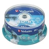Verbatim - 100 x CD-R - 700 MB ( 80min ) 52x - white - ink jet printable surface, printable inner hub - spindle - storage media