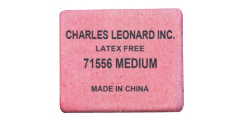 Charles Leonard Eraser, Synthetic, Latex Free, Block Shape, Medium- 60/Box
