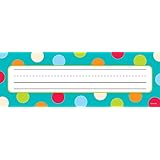 Creative Teaching Press Name Plates, Dots on Turquoise (4521)