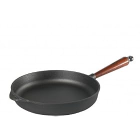 Skeppshult Deep Frying/ Saute Pan with Wood Handle, 25 cm