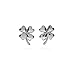 Good Luck Sterling Silver Four Leaf Clover title=