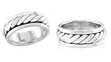 Oxidized Celtic Spinner Ring Band Sterling Silver