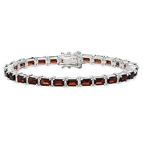 19 1 2 Carat Garnet Sterling Silver Bracelet by Ice.com