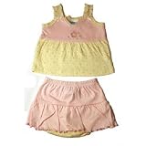 Girls Diaper Skirt with Tank Set, Yellow - Available in Various Sizes