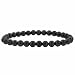 Genuine Onyx Stone 6mm Bead Beaded Stretch Bracelet