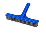 10" Swimming Pool Algae Brush Plastic Frame Stainless Steel Bristles 10 Inch