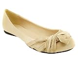 Satin Pleated Bow Flat