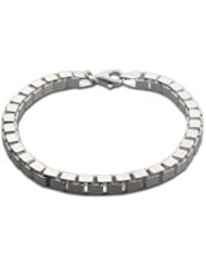 Sterling Silver Box Link Venetian Bracelet