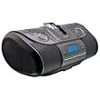 iLive Boombox Portable Music System with CD Player and iPod Dock (Black)