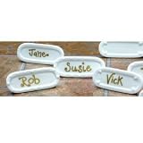 RSVP Classic Porcelain Nameplate Place Cards