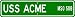 USS ACME MSO 508 Street Sign - Navy Gift Ship Sailor