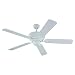 Monte Carlo 5BY52WH Bayshore 52-Inch 5-Blade Outdoor Ceiling Fan with White ABS Grain Blades, White