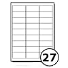 A4 Sheet Labels. 100 Sheets of 27 Permanent Labels suitable for Amazon FBA Stickering 63.5 x 29.6 mm Ref: L4737; L6011