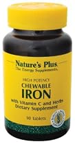 Nature's Plus - Chewable Iron W/ Vit C, 90 chewable tablets