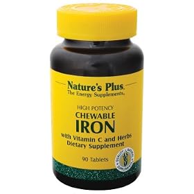 Nature's Plus - Chewable Iron W Vit C, 90 chewable tablets by